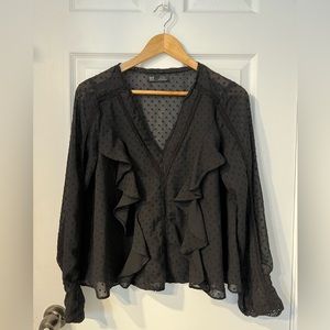 Zara TRF Black Blouse